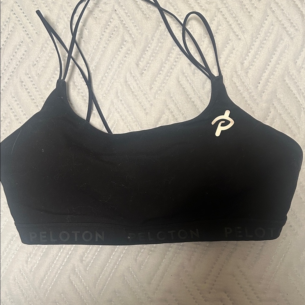 Peloton Black Strappy Sports Bra